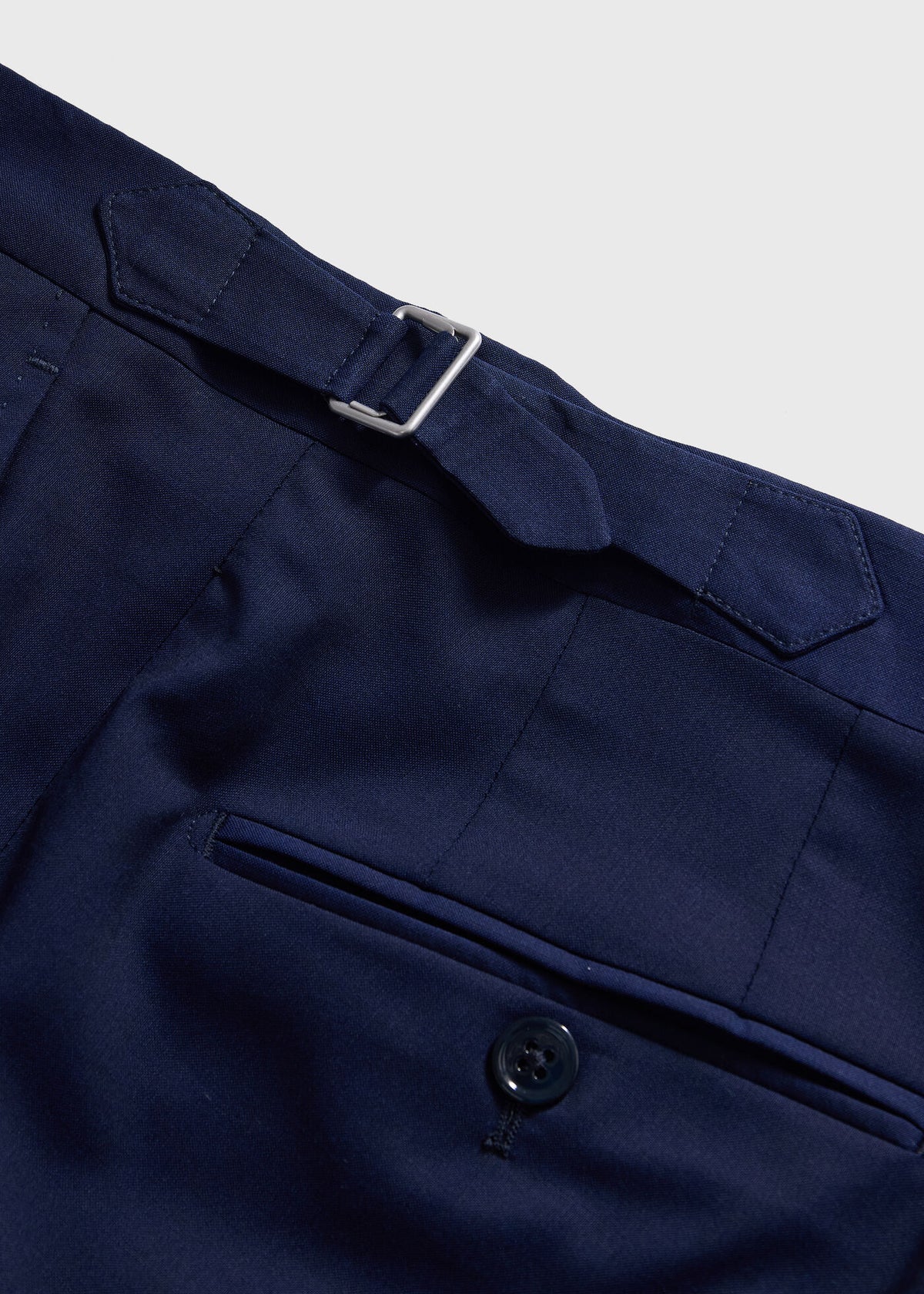 Super 130s Wool Double Breasted Suit Navy - Paul Stuart
