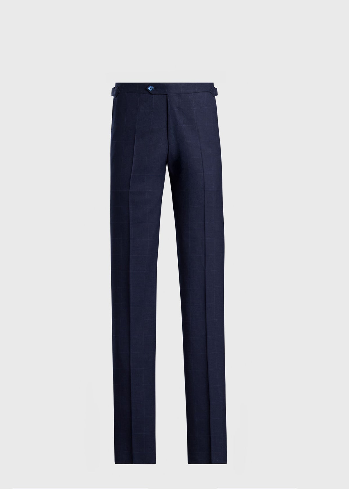 Wool Windowpane Suit Navy - Paul Stuart