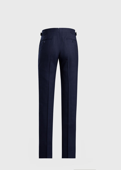 Wool Windowpane Suit Navy - Paul Stuart