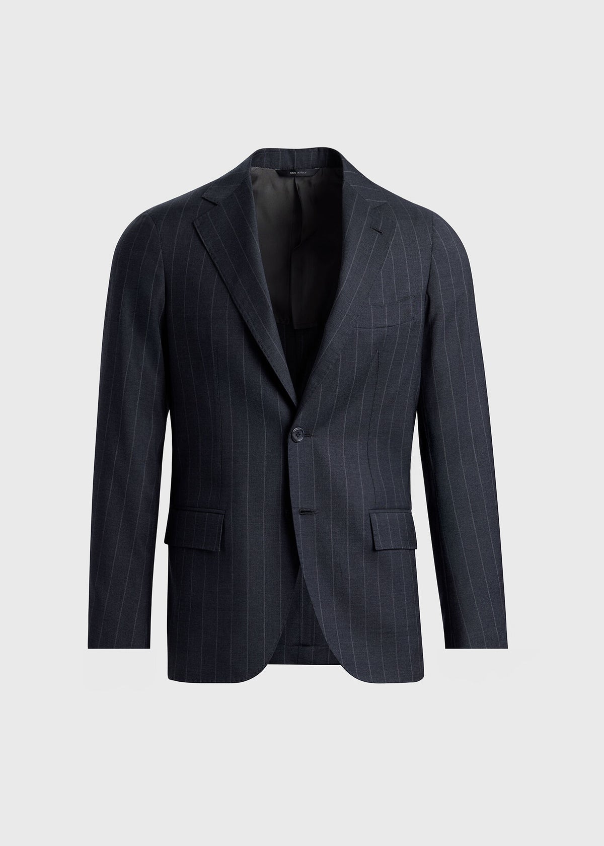 All Year Wool Stripe Suit Grey - Paul Stuart