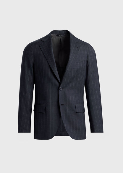 All Year Wool Stripe Suit Grey - Paul Stuart