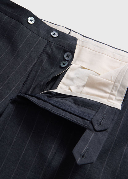 All Year Wool Stripe Suit Grey - Paul Stuart
