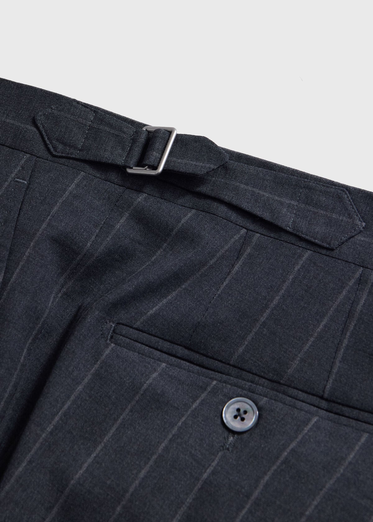 All Year Wool Stripe Suit Grey - Paul Stuart