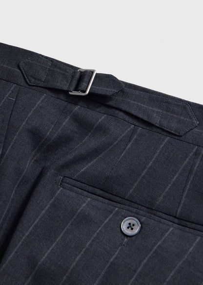 All Year Wool Stripe Suit Grey - Paul Stuart