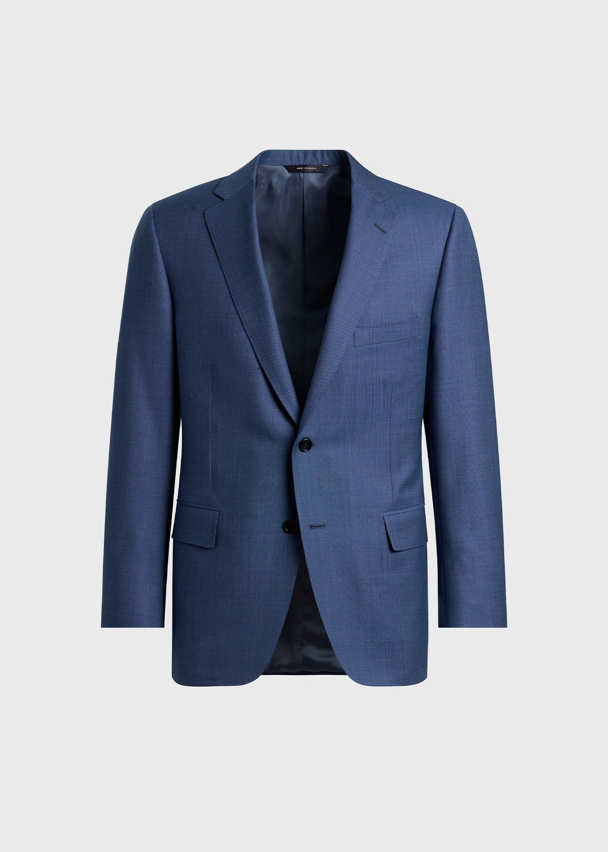 Wool Nailhead Suit Light Blue - Paul Stuart