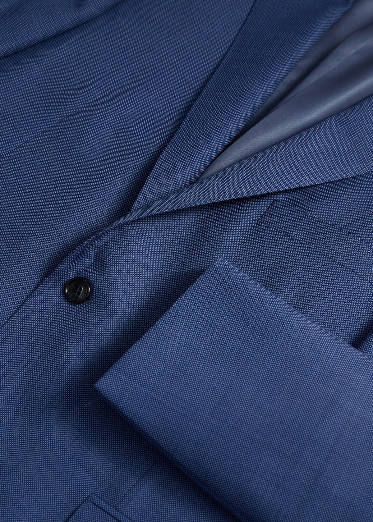 Wool Nailhead Suit Light Blue - Paul Stuart