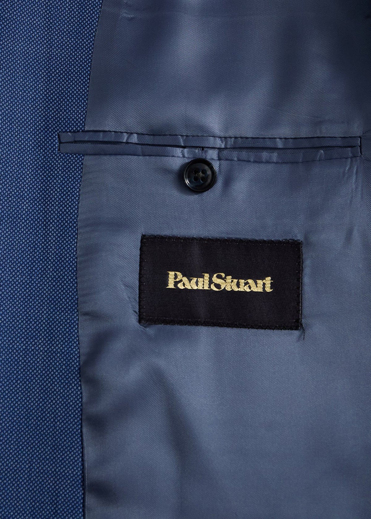 Wool Nailhead Suit Light Blue - Paul Stuart