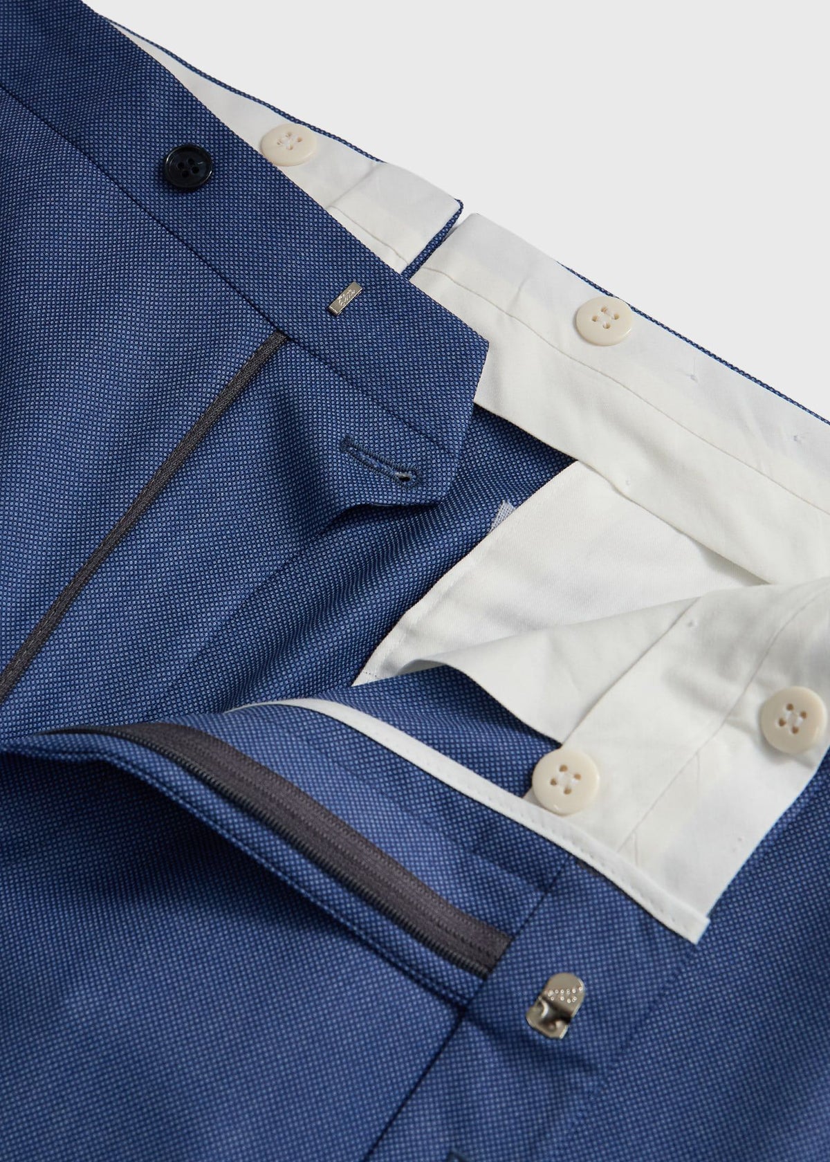 Wool Nailhead Suit Light Blue - Paul Stuart