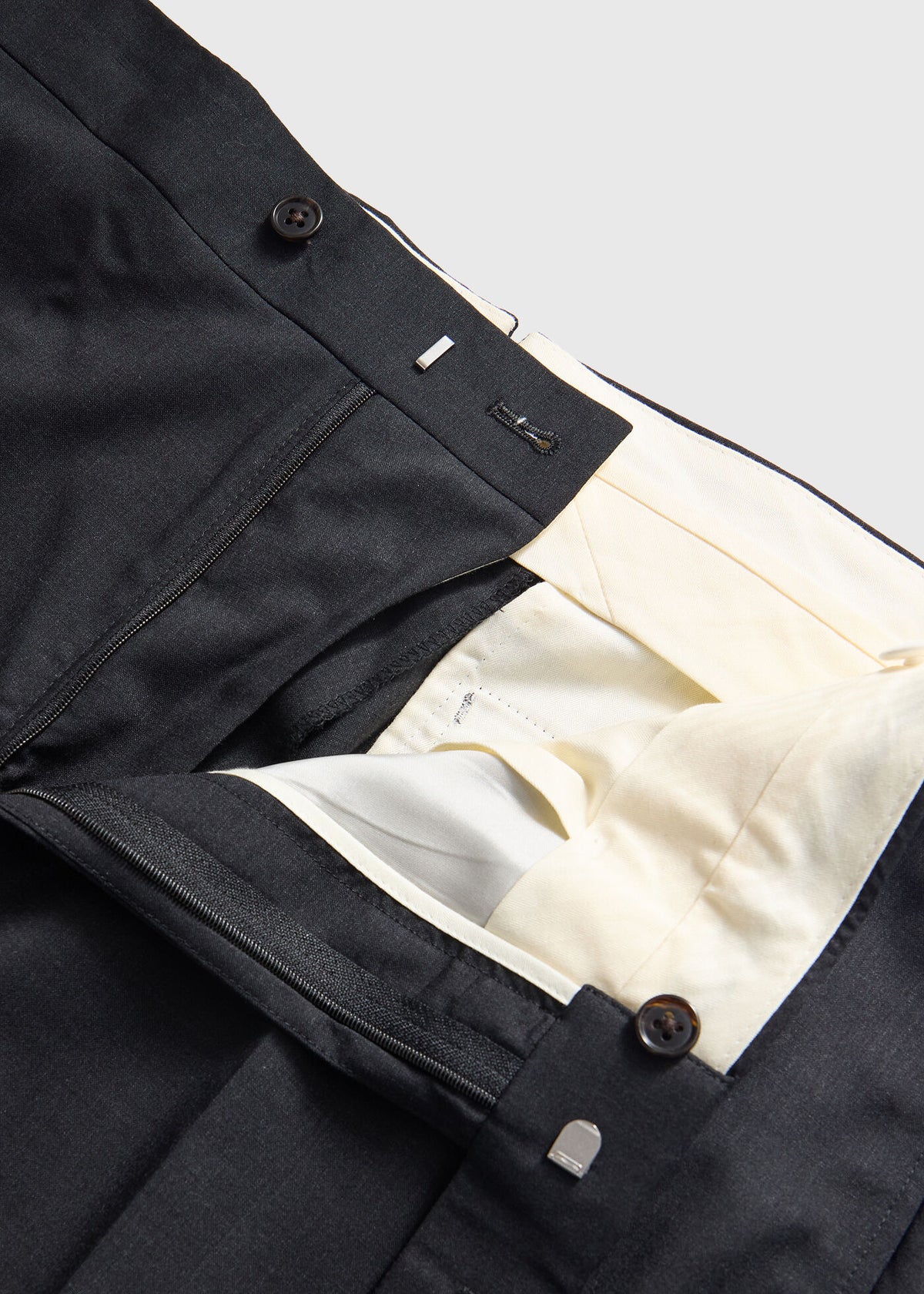 Super 120s Lightweight Wool Suit Charcoal - Paul Stuart