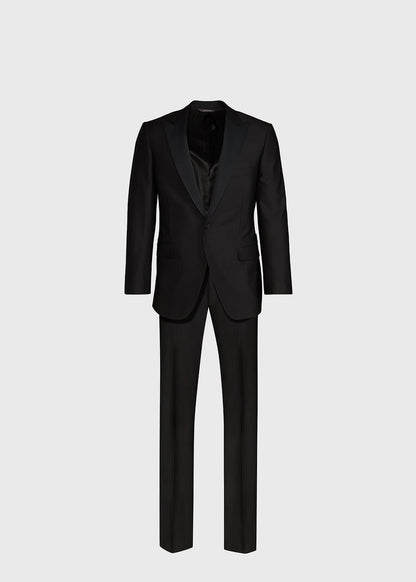 Super 120s Wool Paul Tuxedo Black - Paul Stuart