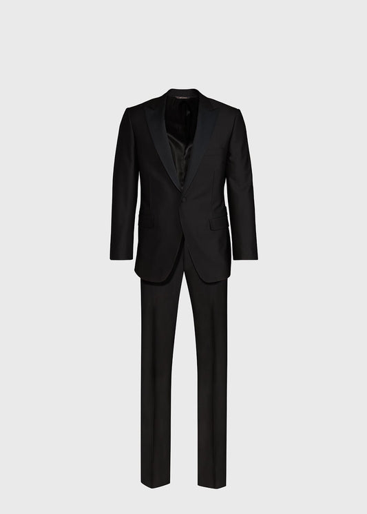 Super 120s Wool Paul Tuxedo Black - Paul Stuart