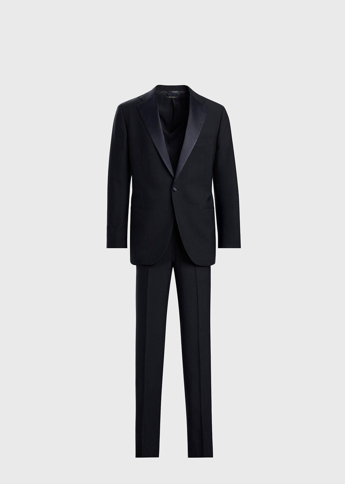 All Year Wool Tuxedo with Satin Notch Lapel Black - Paul Stuart