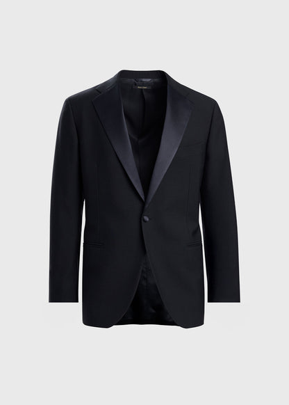 All Year Wool Tuxedo with Satin Notch Lapel Black - Paul Stuart