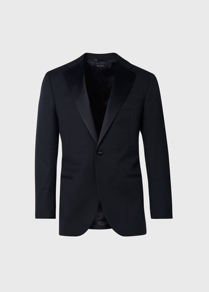 Wool Tuxedo with Satin Notch Lapel Black - Paul Stuart