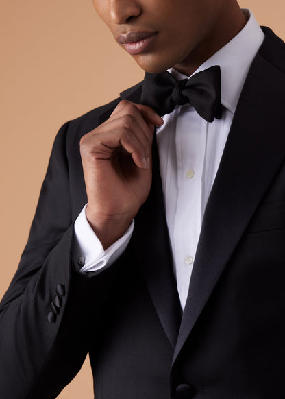 Wool Tuxedo with Satin Notch Lapel Black - Paul Stuart