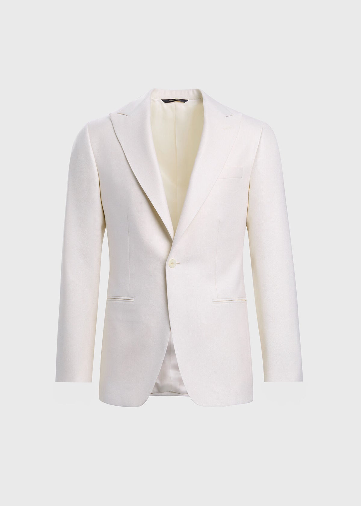 White Hopsack Dinner Jacket White - Paul Stuart