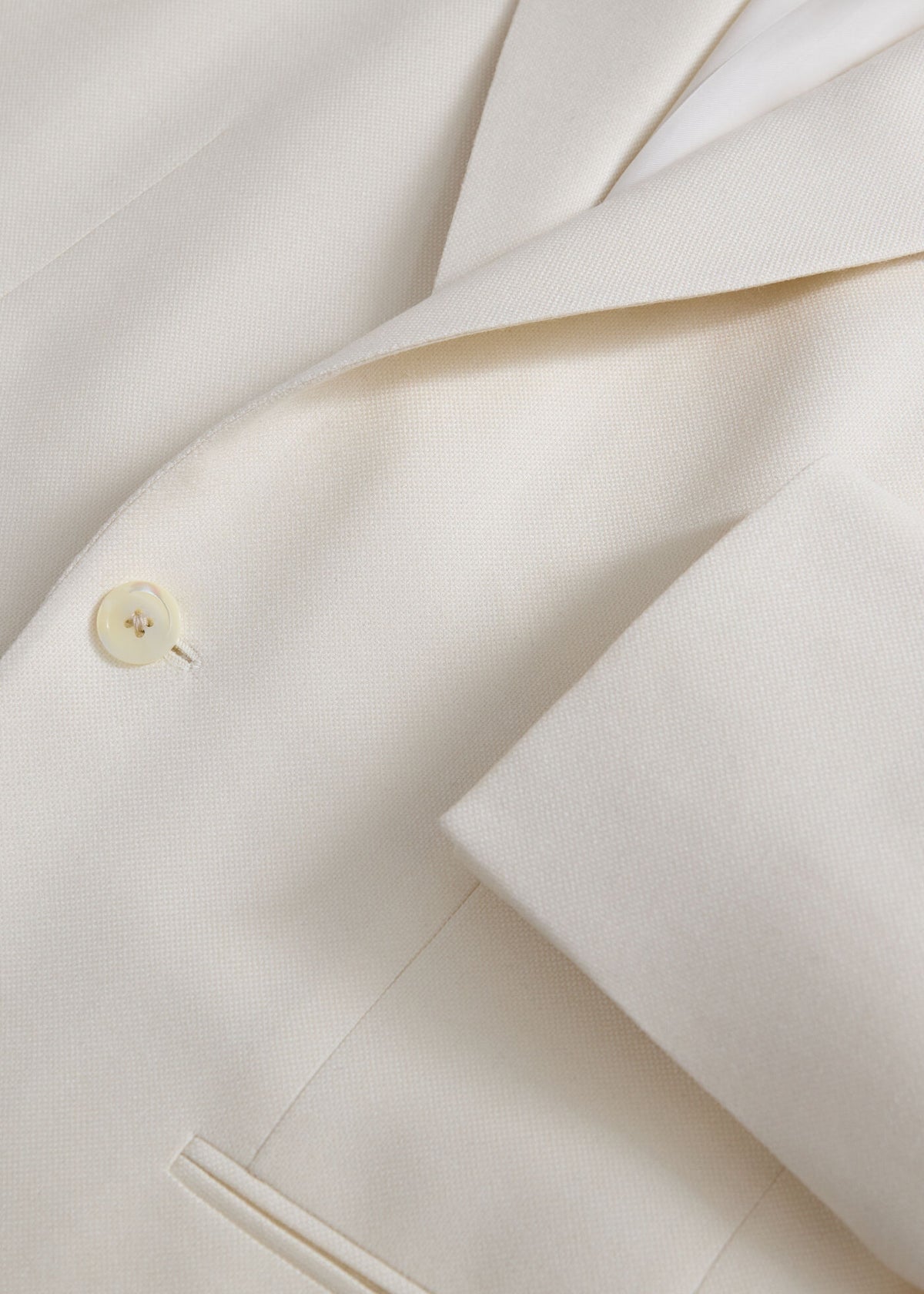 White Hopsack Dinner Jacket White - Paul Stuart