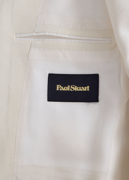 White Hopsack Dinner Jacket White - Paul Stuart