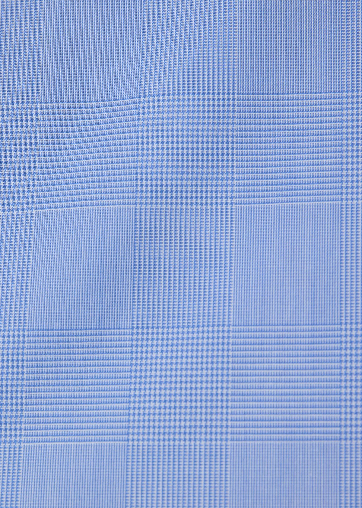 Glen Plaid Spread Collar Dress Shirt Blue - Paul Stuart