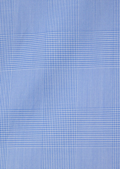 Glen Plaid Spread Collar Dress Shirt Blue - Paul Stuart