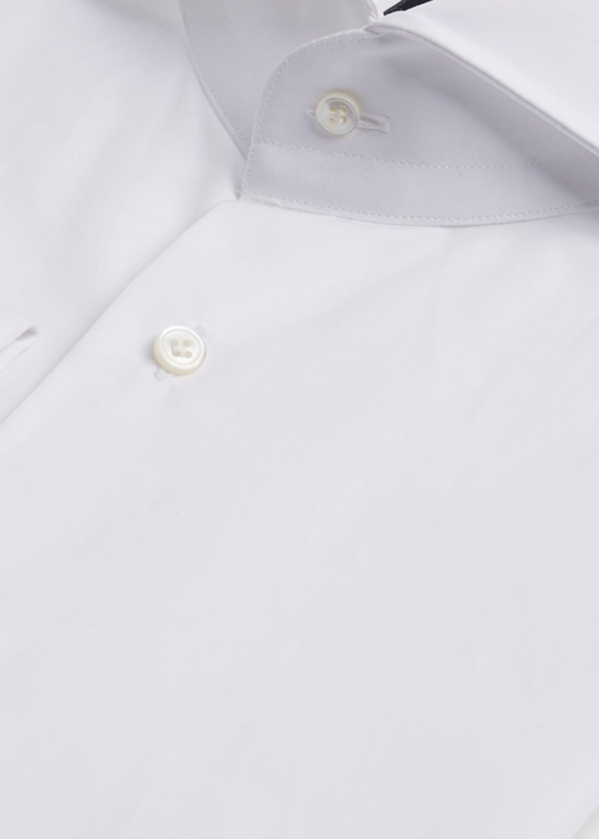 White Poplin Dress Shirt with French Cuff White - Paul Stuart