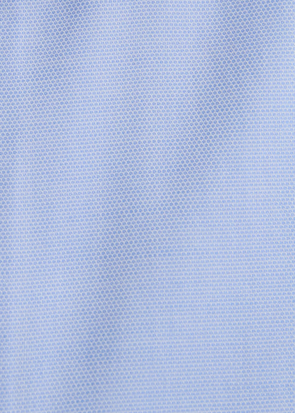 Hand-Finished Honeycomb Pattern Dress Shirt Blue - Paul Stuart