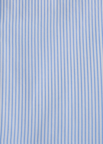 Hand-Finished Stripe Dress Shirt Light Blue/White - Paul Stuart