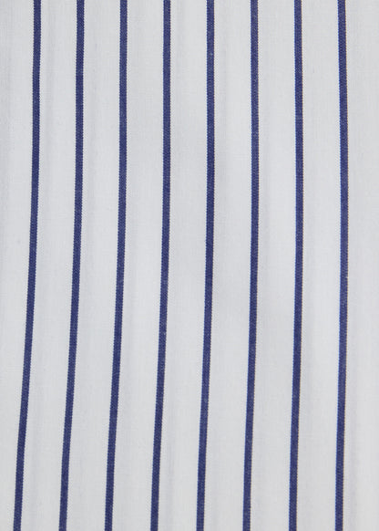 Cotton Stripe Dress Shirt White/Blue - Paul Stuart