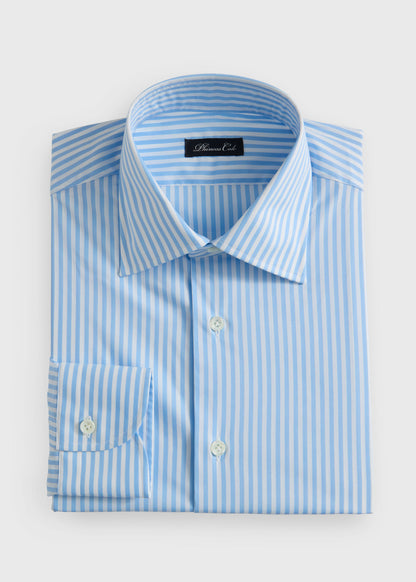 Two-Tone Stripe Dress Shirt Blue - Paul Stuart