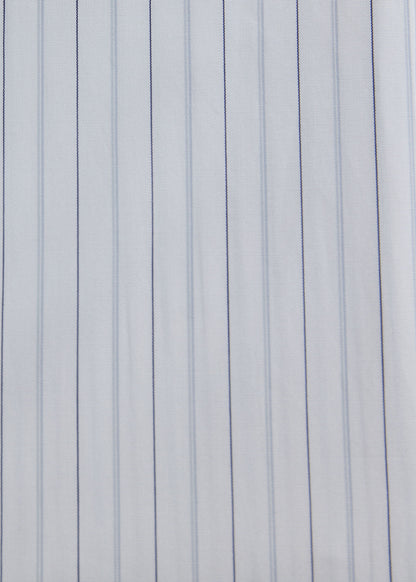 Cotton Deco Stripe Dress Shirt White/Silver - Paul Stuart