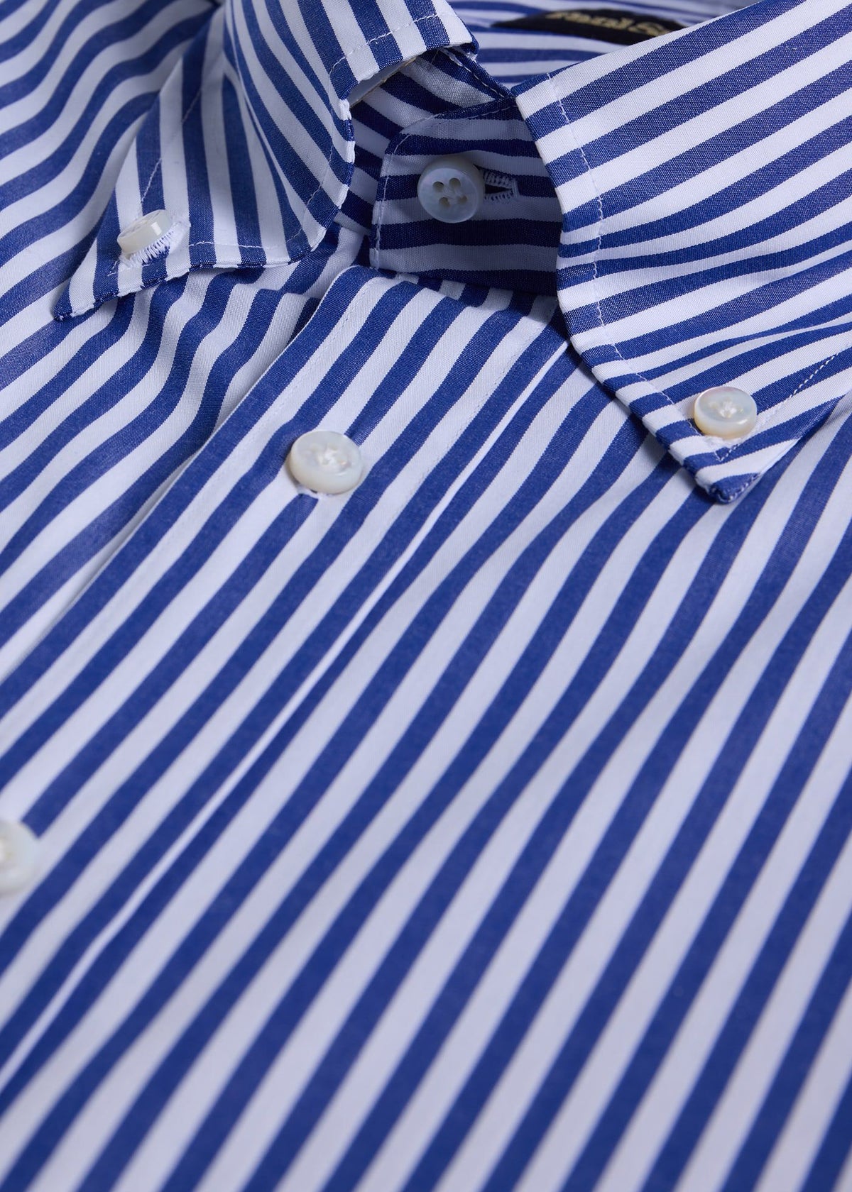 Bengal Stripe Button Down Dress Shirt Navy - Paul Stuart