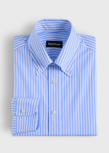 Bengal Stripe Button Down Dress Shirt Light Blue - Paul Stuart