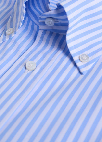 Bengal Stripe Button Down Dress Shirt Light Blue - Paul Stuart