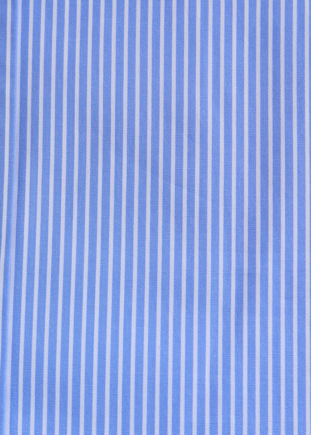 Cotton Stripe Dress Shirt Mid Blue - Paul Stuart