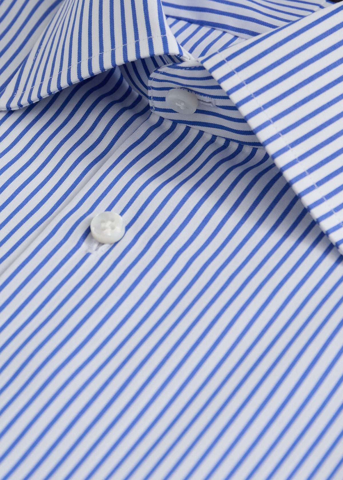 Hand-Finished Stripe Dress Shirt Blue/White - Paul Stuart