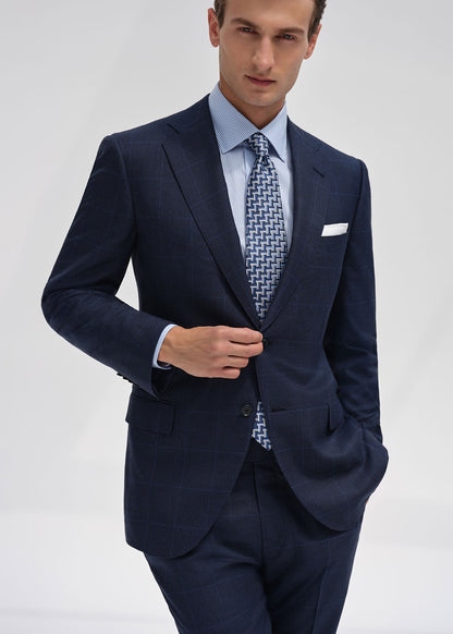 Handmade Narrow Bengal Stripe Dress Shirt Light Blue - Paul Stuart