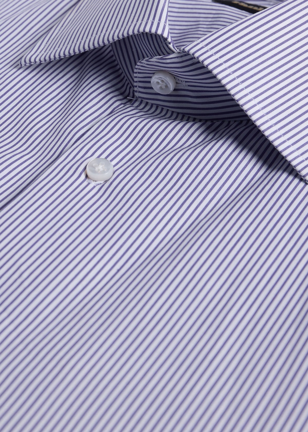 Handmade Micro Stripe Dress Shirt Purple - Paul Stuart