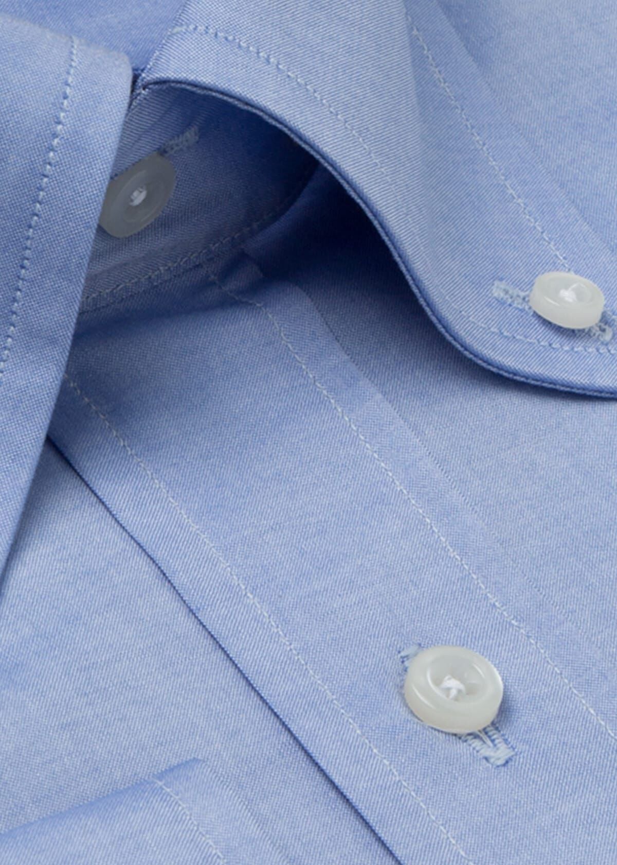 Blue Sea Island Cotton Dress Shirt Blue - Paul Stuart