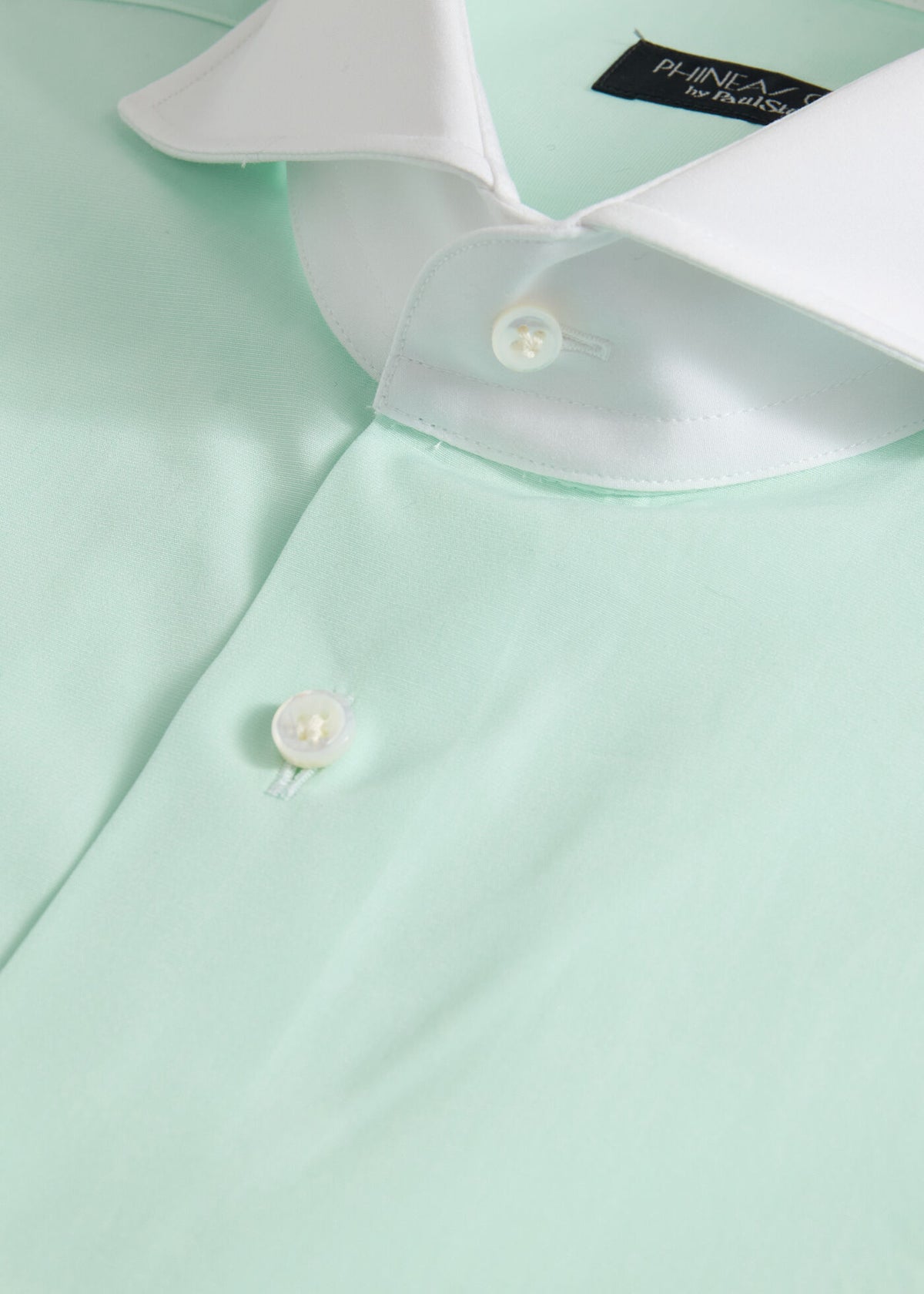 Contrast Collar Cotton Dress Shirt Lilac - Paul Stuart