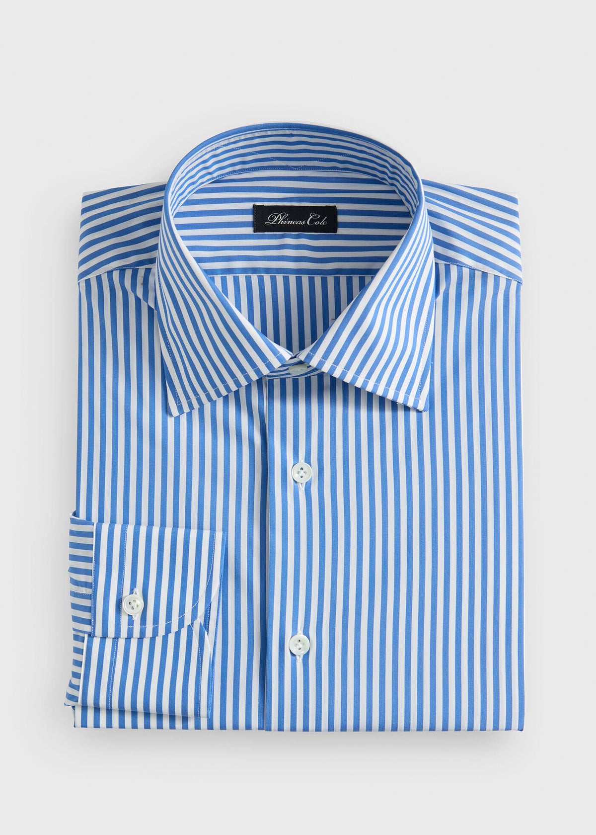 Two-Tone Stripe Dress Shirt Blue - Paul Stuart