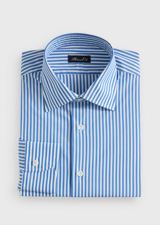 Two-Tone Stripe Dress Shirt Blue - Paul Stuart