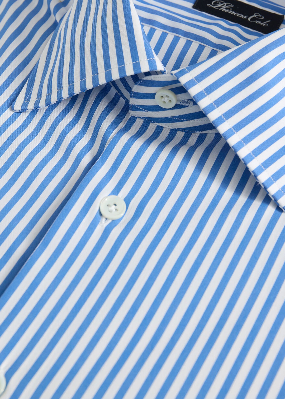 Two-Tone Stripe Dress Shirt Blue - Paul Stuart