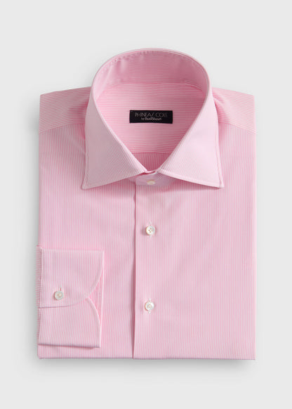 Narrow Stripe Dress Shirt Green - Paul Stuart