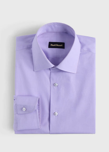 Handmade Micro Check Dress Shirt Lilac - Paul Stuart