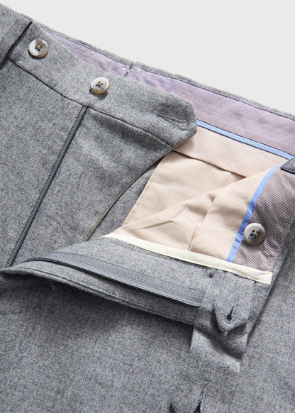 Flannel Dress Trouser Light Grey - Paul Stuart