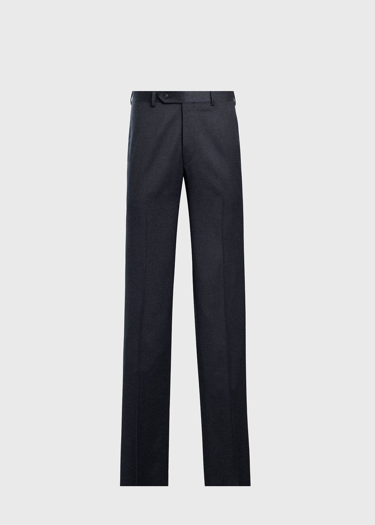 Wool & Cashmere Flannel Trouser Charcoal - Paul Stuart