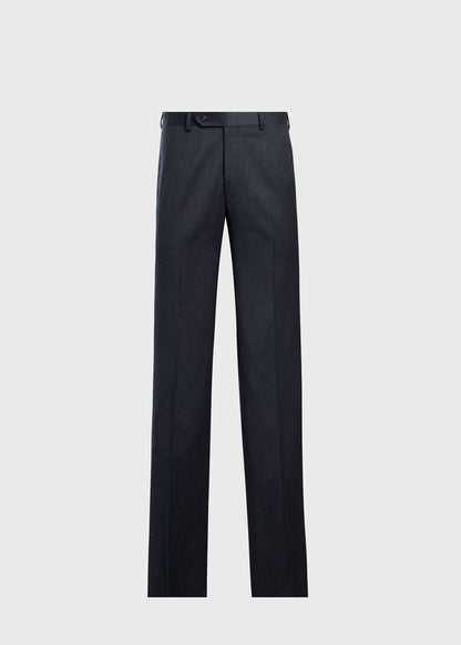 Wool & Cashmere Flannel Trouser Charcoal - Paul Stuart