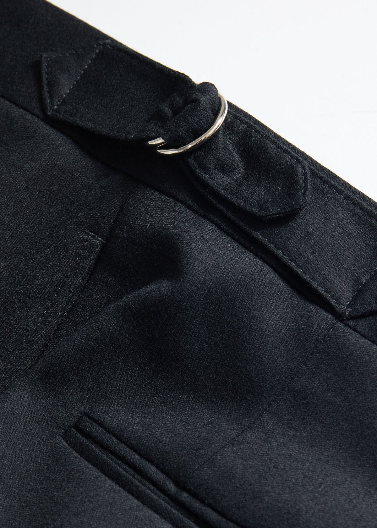 Flannel Dress Trouser Black - Paul Stuart