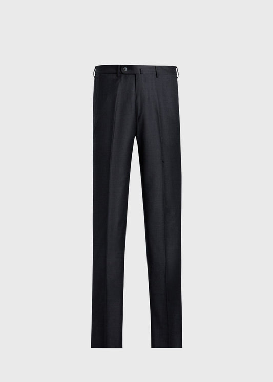 All Year Wool Dress Trouser Mid Grey - Paul Stuart