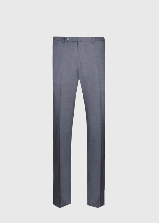 Wool & Silk Dress Trouser Mid Grey - Paul Stuart